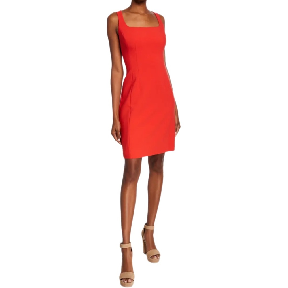 Kobi Halperin Mariola Square-Neck Sleeveless Sheath Dress
